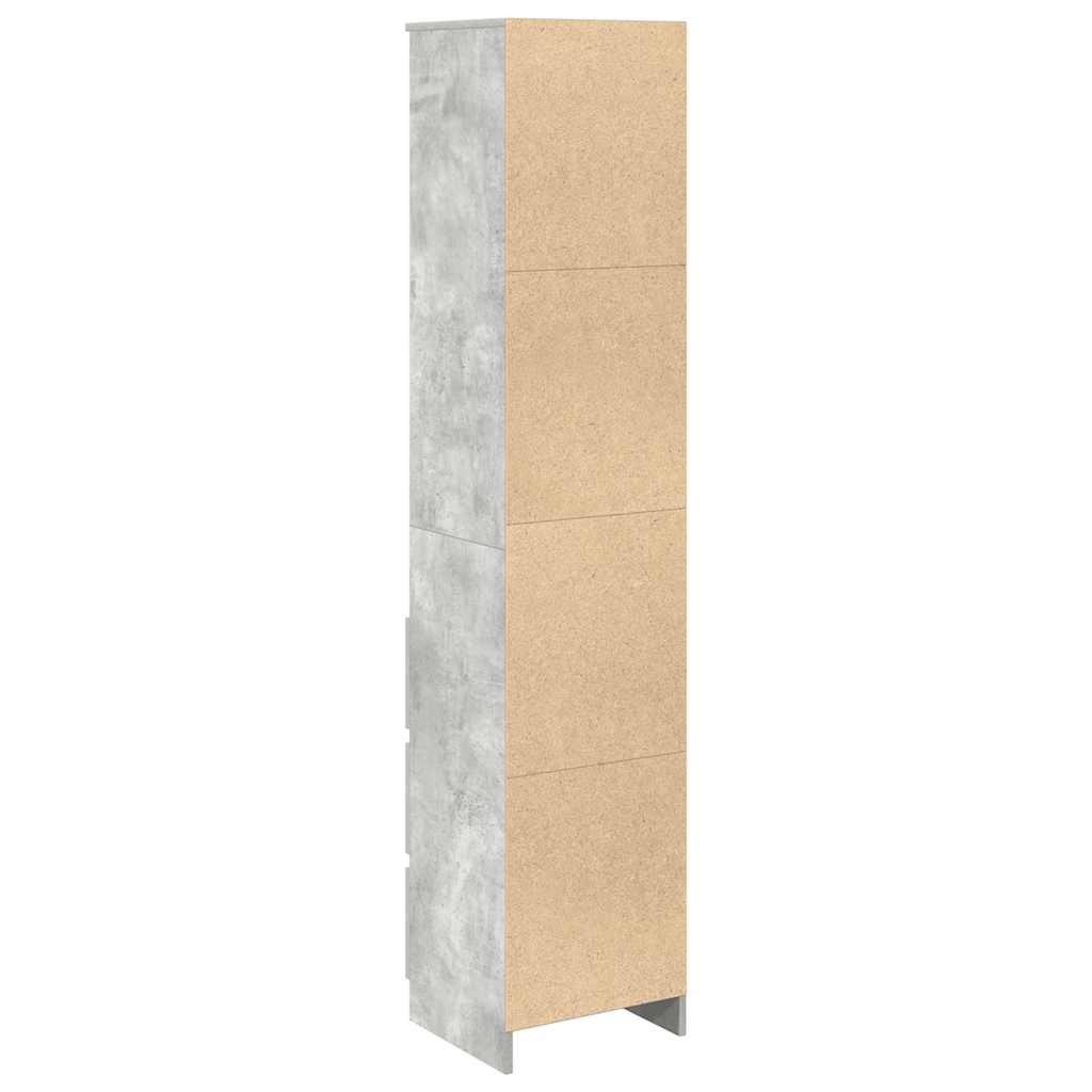Highboard Betongrau 37,5x35x180 cm Holzwerkstoff