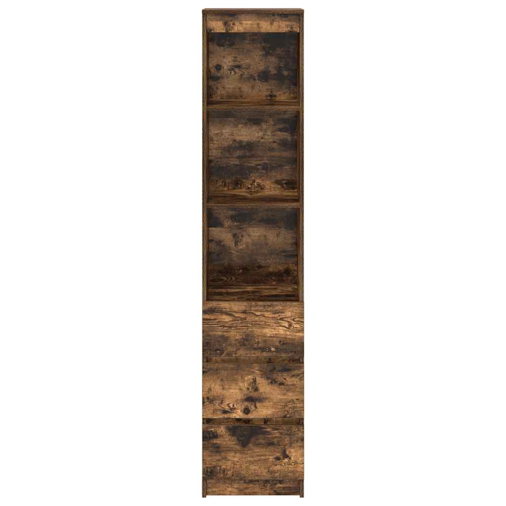 Highboard Räuchereiche 37,5x35x180 cm Holzwerkstoff