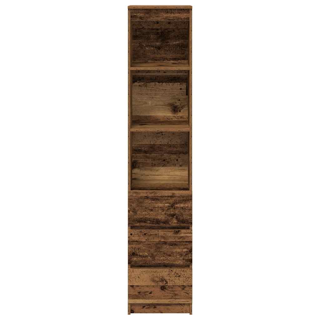 Highboard Altholz-Optik 37,5x35x180 cm Holzwerkstoff