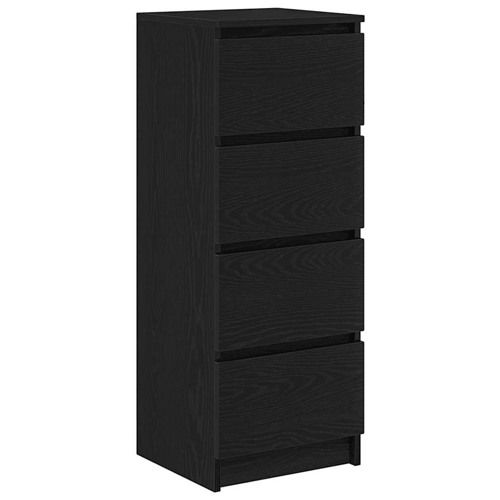 Sideboard Schwarz Eichen-Optik 37,5x35x99 cm Holzwerkstoff