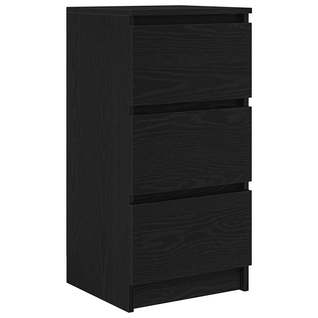 Sideboard Schwarz Eichen-Optik 37,5x35x76 cm Holzwerkstoff