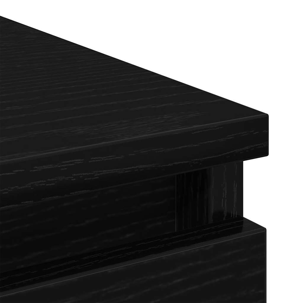 Sideboard Schwarz Eichen-Optik 37,5x35x76 cm Holzwerkstoff