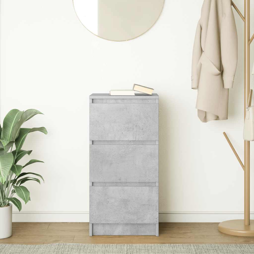 Sideboard Betongrau 37,5x35x76 cm Holzwerkstoff
