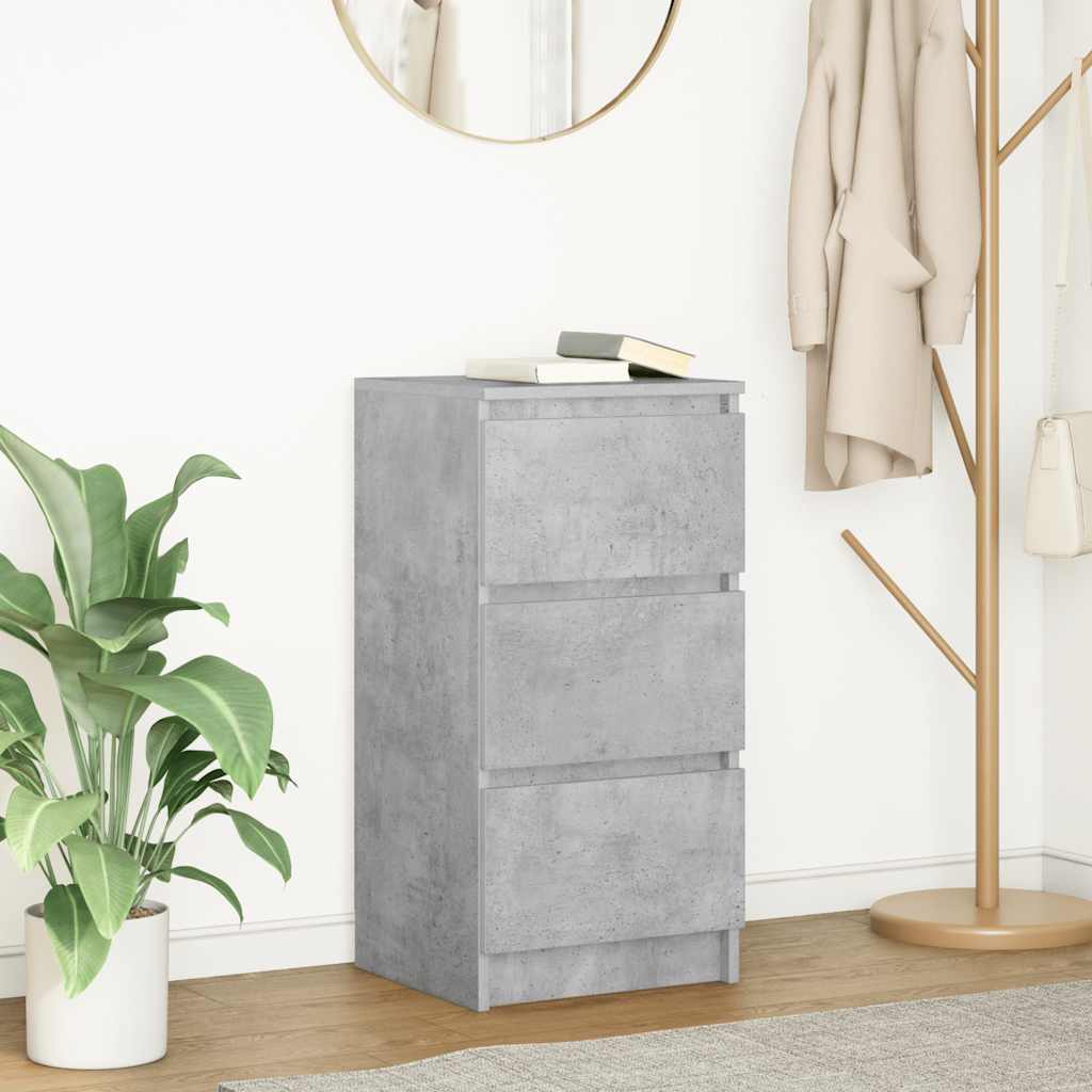 Sideboard Betongrau 37,5x35x76 cm Holzwerkstoff
