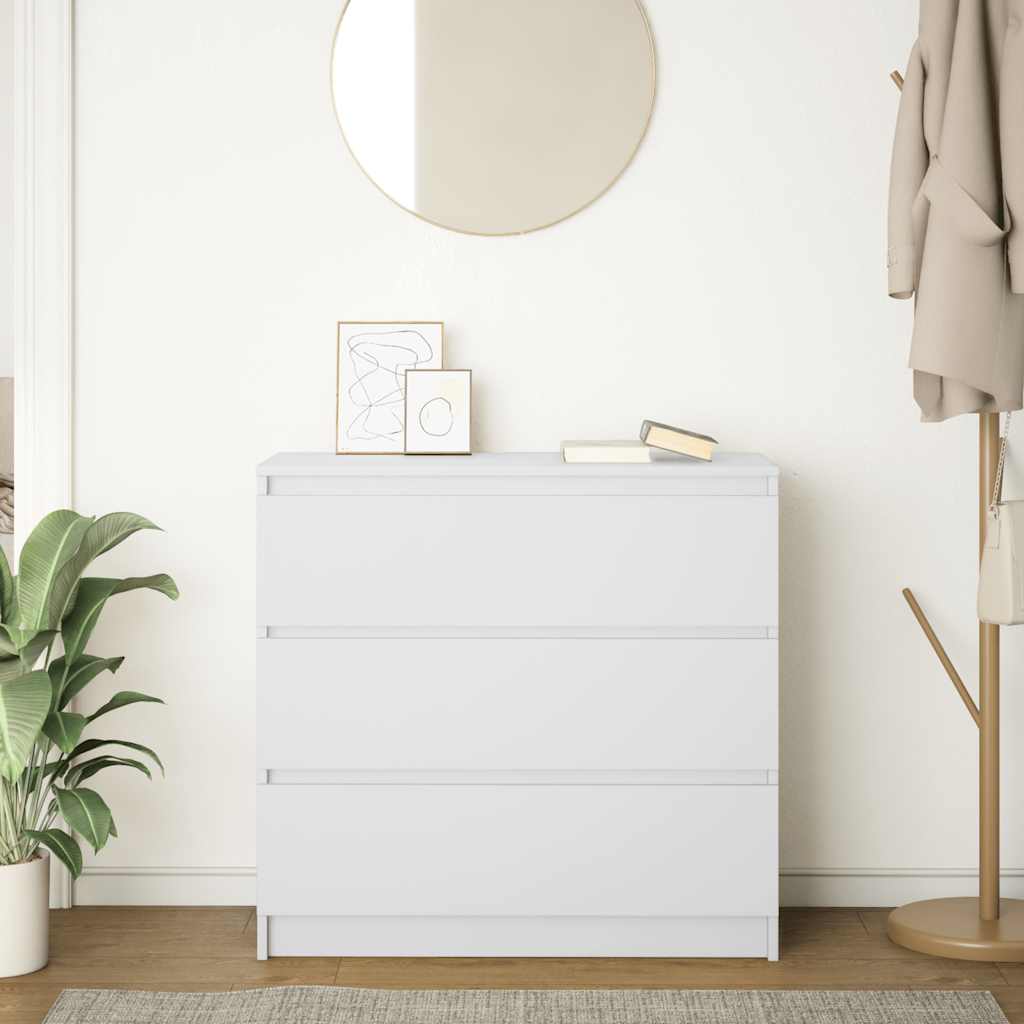 Sideboard Weiß 80x35x76 cm Holzwerkstoff
