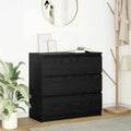 Sideboard Schwarz Eichen-Optik 80x35x76 cm Holzwerkstoff