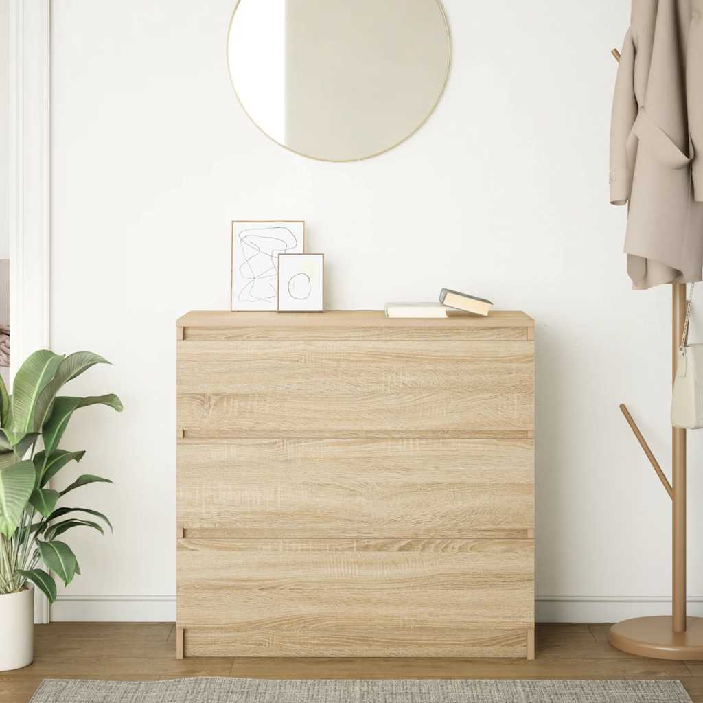 Sideboard Sonoma-Eiche 80x35x76 cm Holzwerkstoff