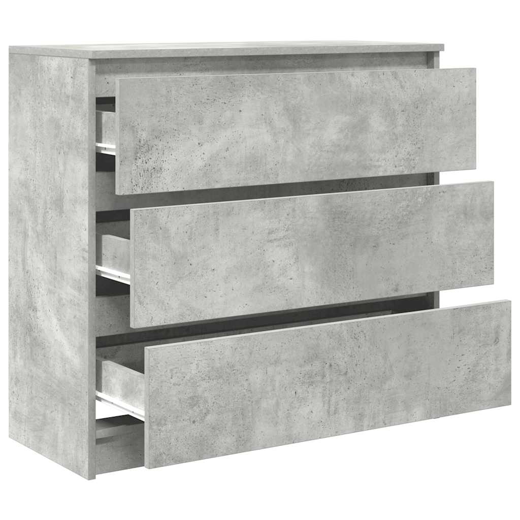 Sideboard Betongrau 80x35x76 cm Holzwerkstoff