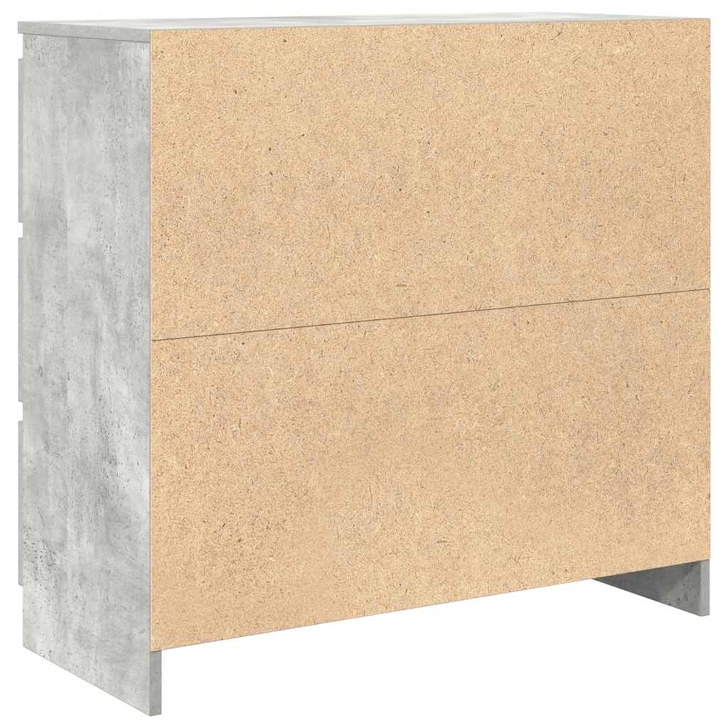 Sideboard Betongrau 80x35x76 cm Holzwerkstoff