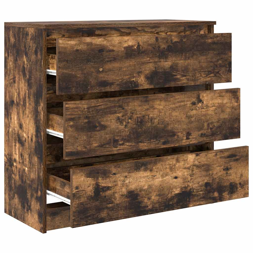 Sideboard Räuchereiche 80x35x76 cm Holzwerkstoff