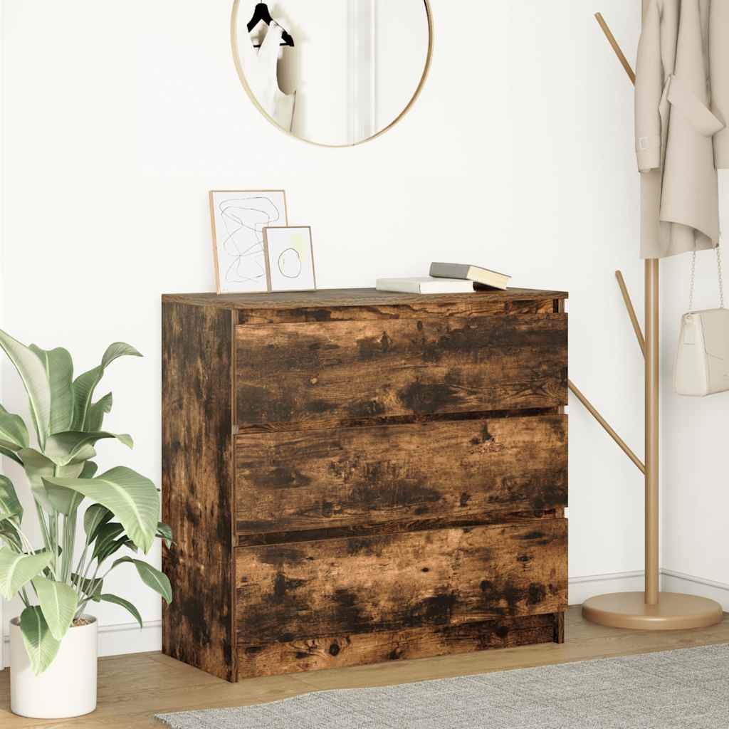 Sideboard Räuchereiche 80x35x76 cm Holzwerkstoff