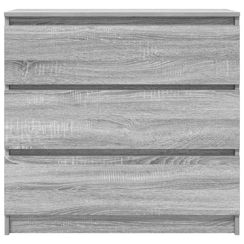 Sideboard Grau Sonoma 80x35x76 cm Holzwerkstoff