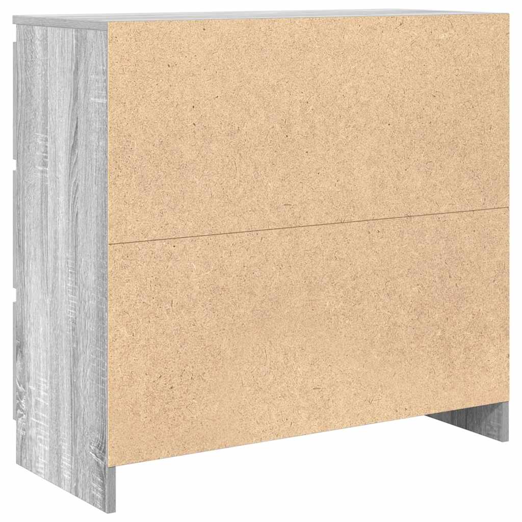 Sideboard Grau Sonoma 80x35x76 cm Holzwerkstoff