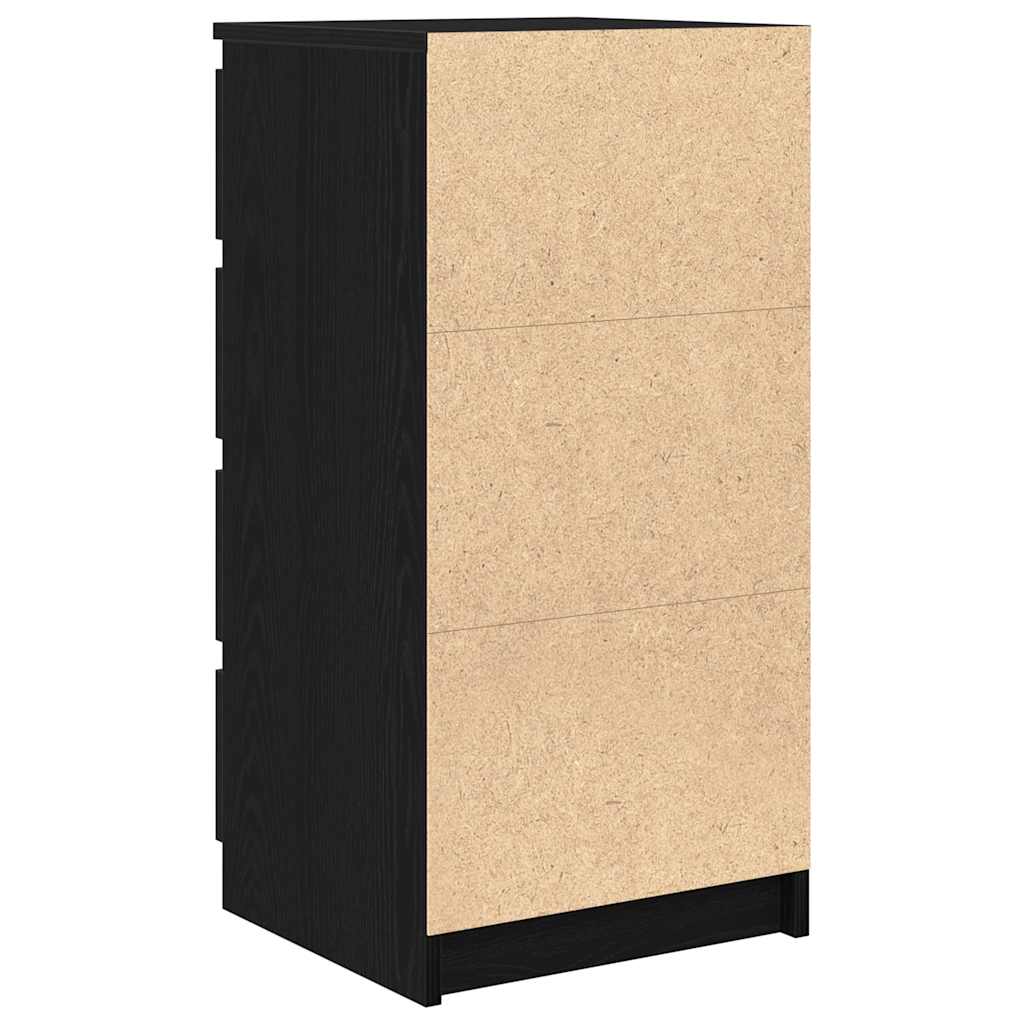 Sideboard Schwarz Eichen-Optik 37,5x35x76 cm Holzwerkstoff