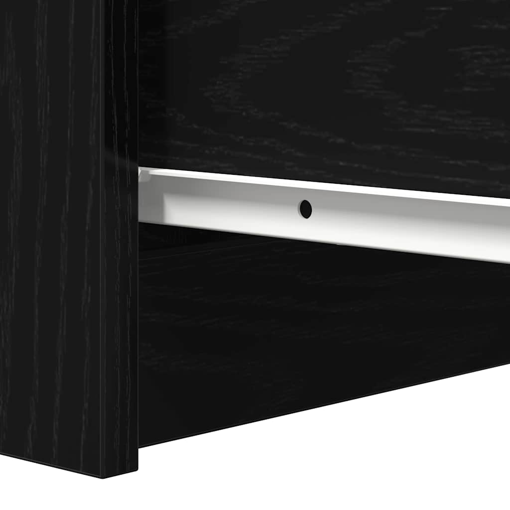 Sideboard Schwarz Eichen-Optik 37,5x35x76 cm Holzwerkstoff
