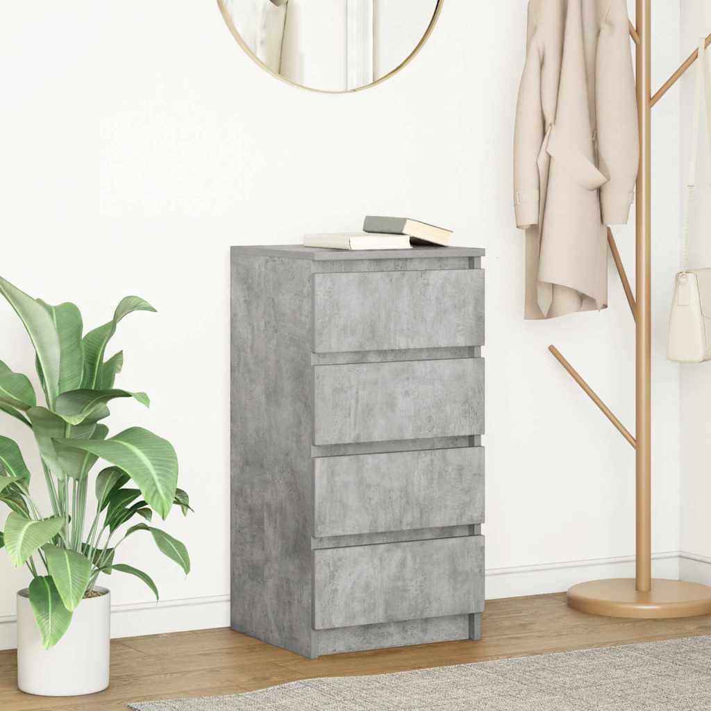 Sideboard Betongrau 37,5x35x76 cm Holzwerkstoff