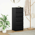 Sideboard mit Schubladen Schwarz Eichen-Optik 37,5x35x99 cm