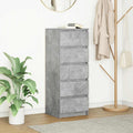 Sideboard mit Schubladen Betongrau 37,5x35x99 cm Holzwerkstoff