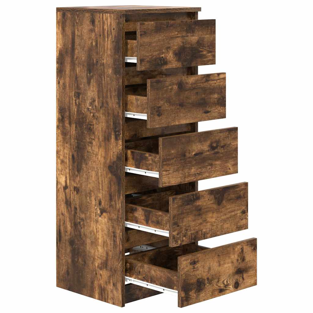 Sideboard mit Schubladen Räuchereiche 37,5x35x99 cm