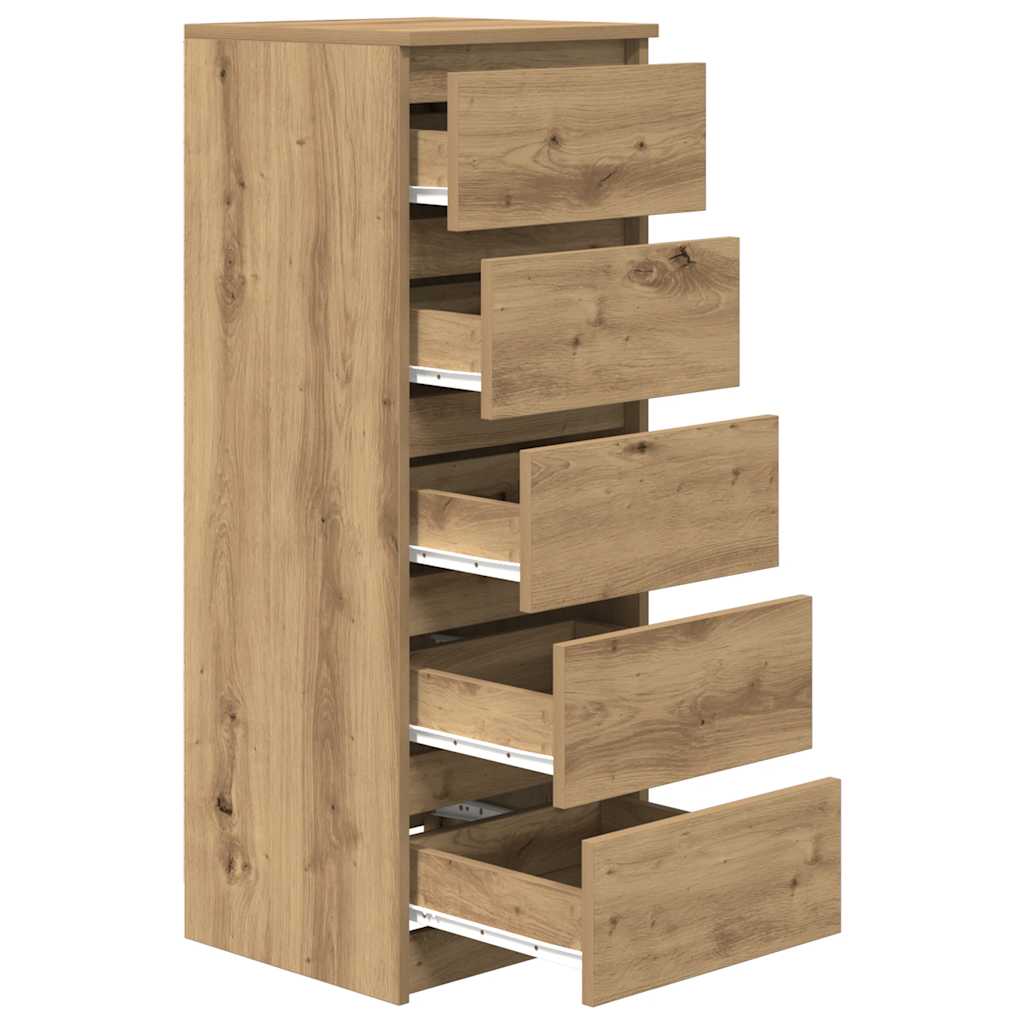 Sideboard mit Schubladen Artisan-Eiche 37,5x35x99 cm