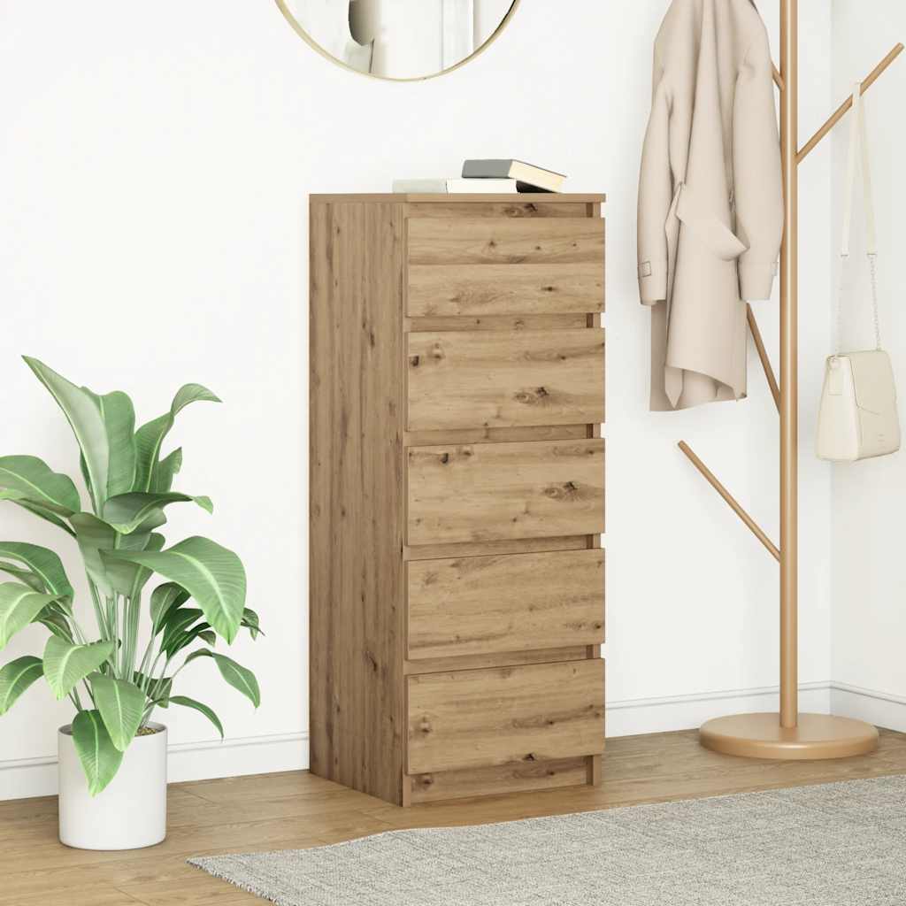 Sideboard mit Schubladen Artisan-Eiche 37,5x35x99 cm