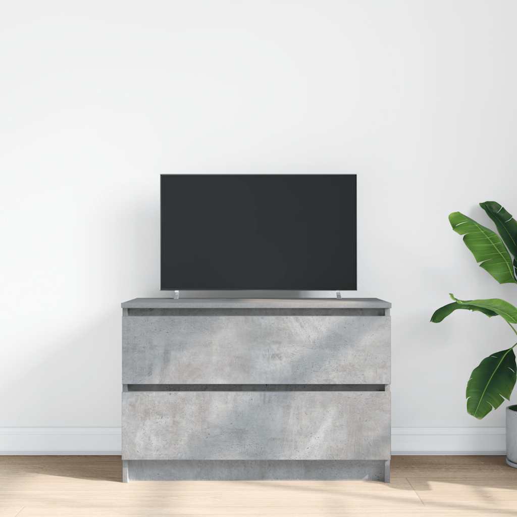TV-Schrank Betongrau 80x35x54 cm Holzwerkstoff