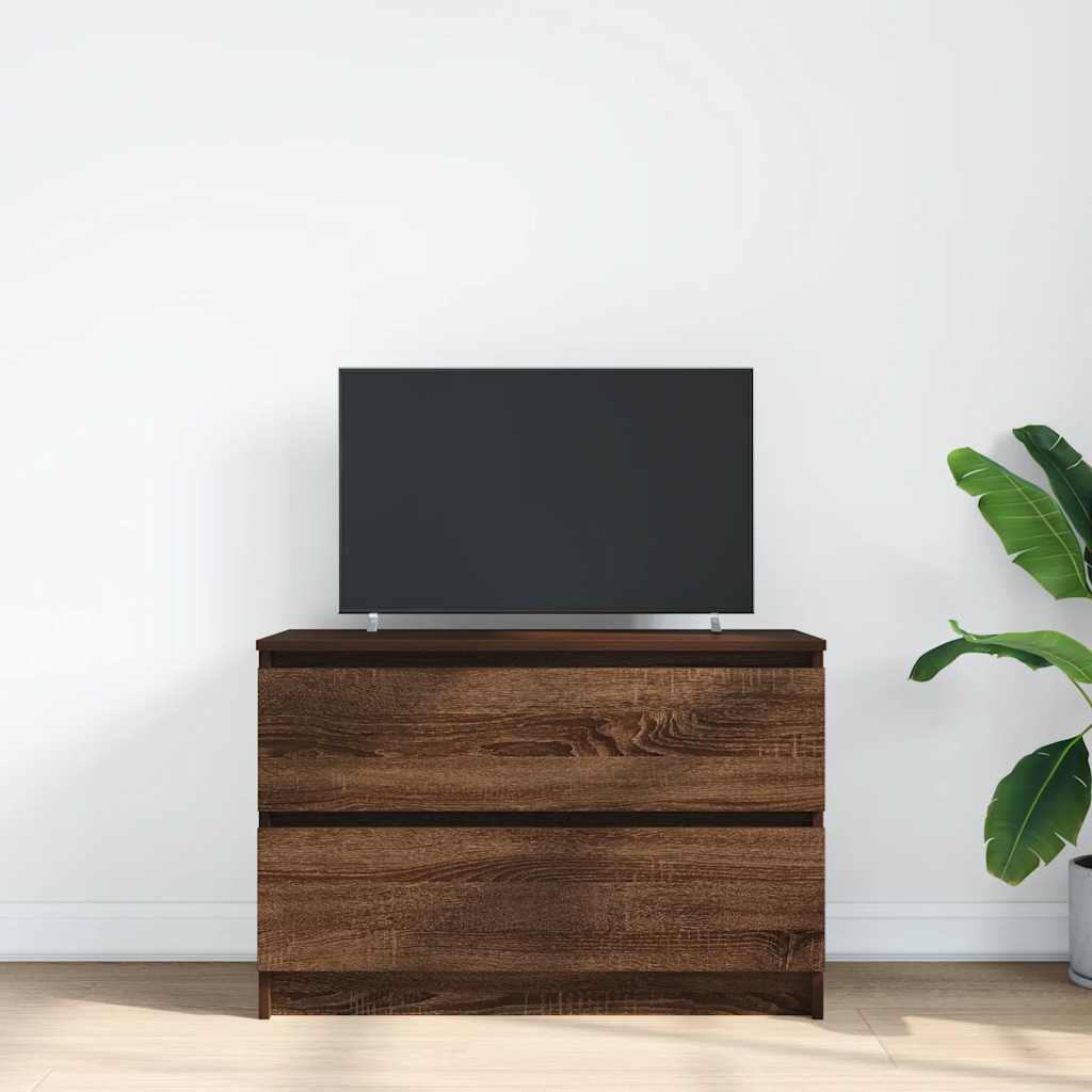 TV-Schrank Braun Eichen-Optik 80x35x54 cm Holzwerkstoff