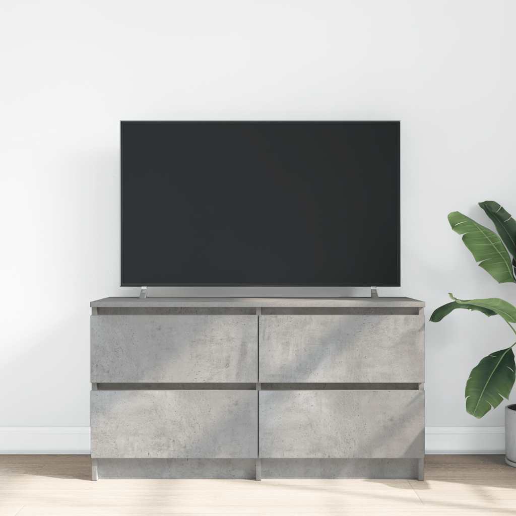 TV-Schrank Betongrau 100x35x54 cm Holzwerkstoff