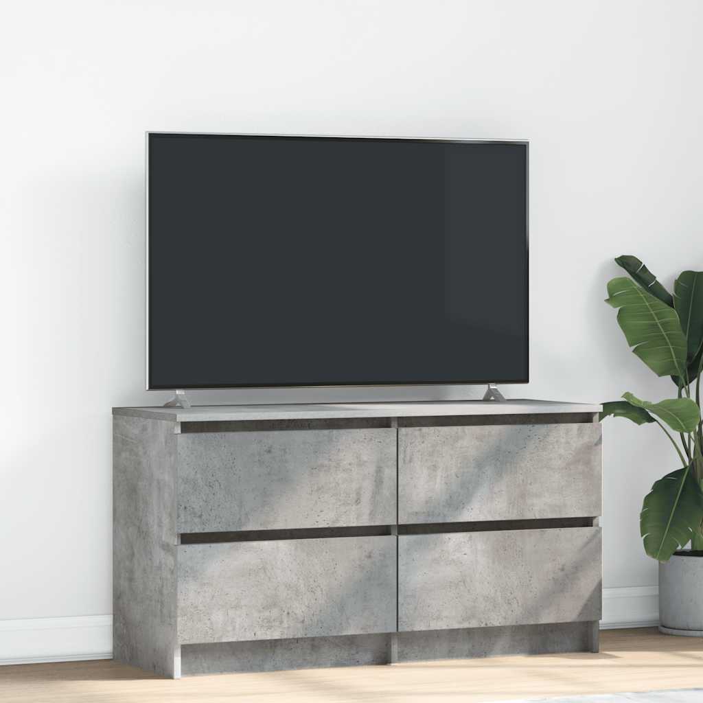 TV-Schrank Betongrau 100x35x54 cm Holzwerkstoff