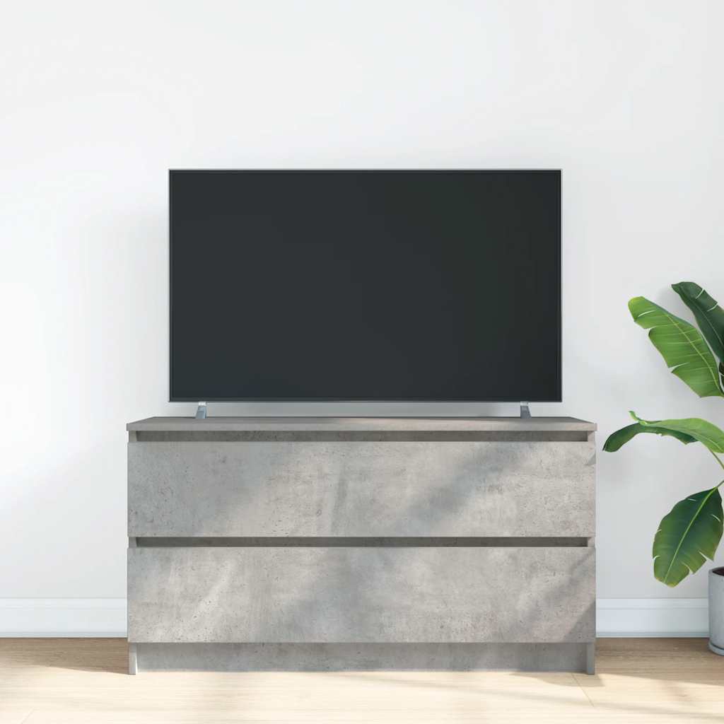 TV-Schrank Betongrau 100x35x54 cm Holzwerkstoff