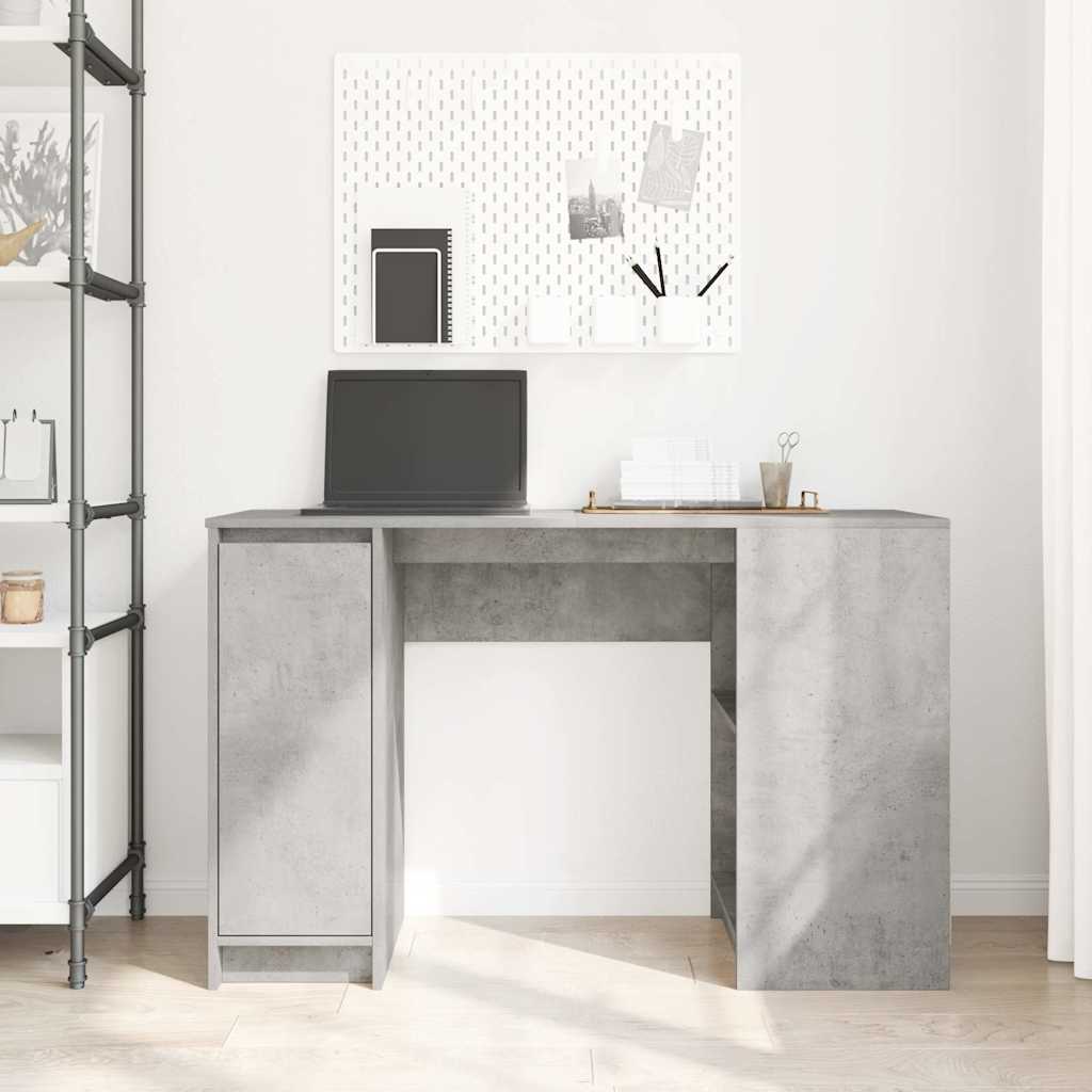 Schreibtisch Betongrau 120x42x76 cm Holzwerkstoff