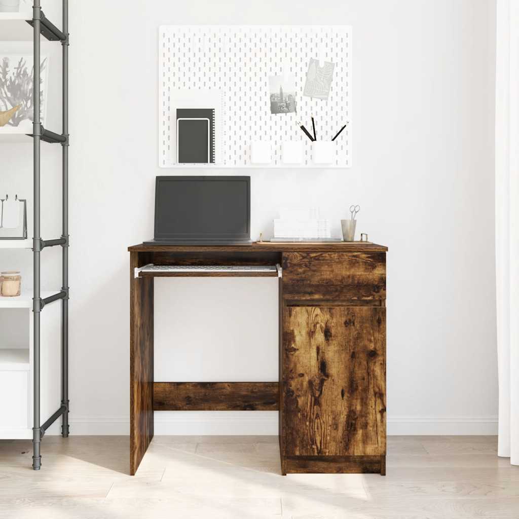 Schreibtisch Räuchereiche 86x49x76 cm Holzwerkstoff