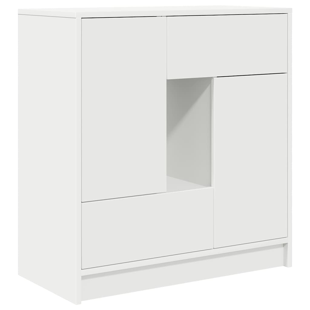 Sideboard mit Schubladen und Türen Weiß 70,5x34x74,5 cm