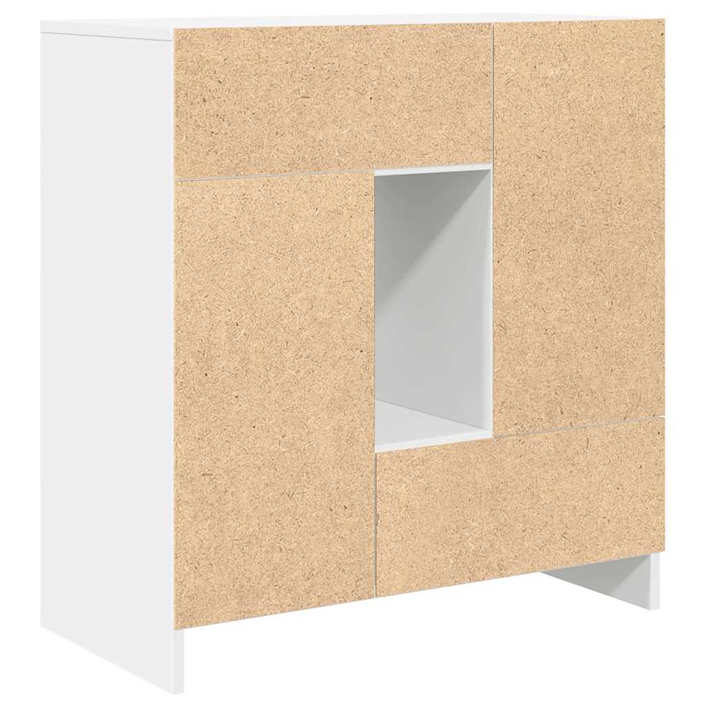 Sideboard mit Schubladen und Türen Weiß 70,5x34x74,5 cm
