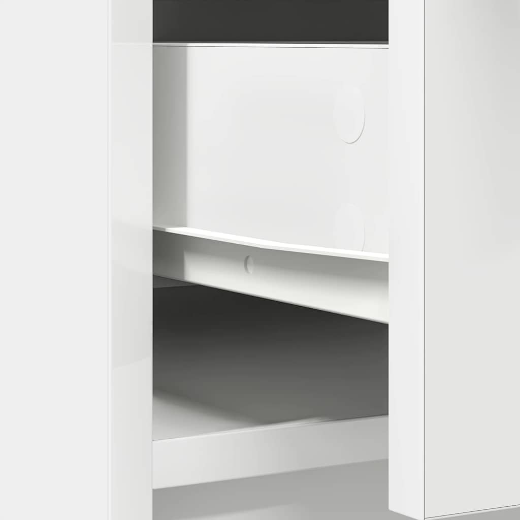 Sideboard mit Schubladen und Türen Weiß 70,5x34x74,5 cm