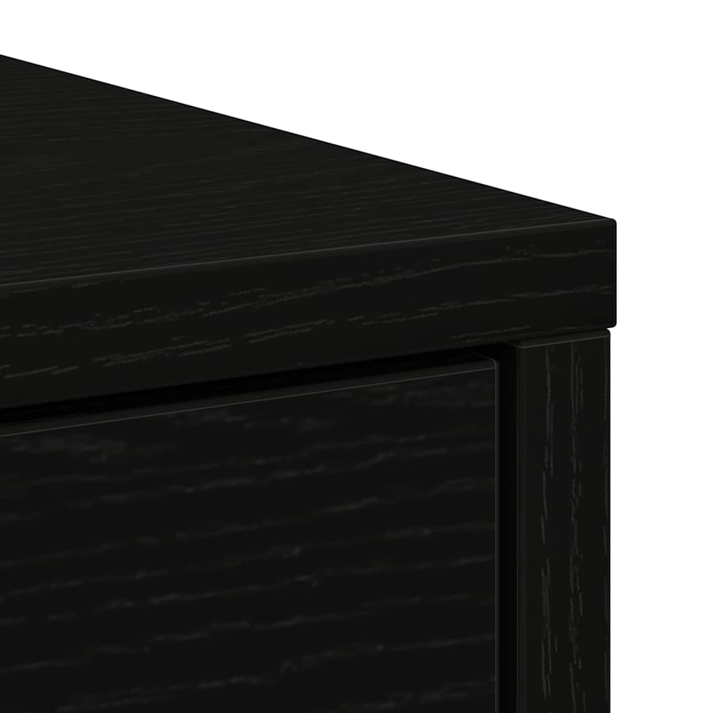 Sideboard mit Schubladen und Türen Schwarz Eichen-Optik