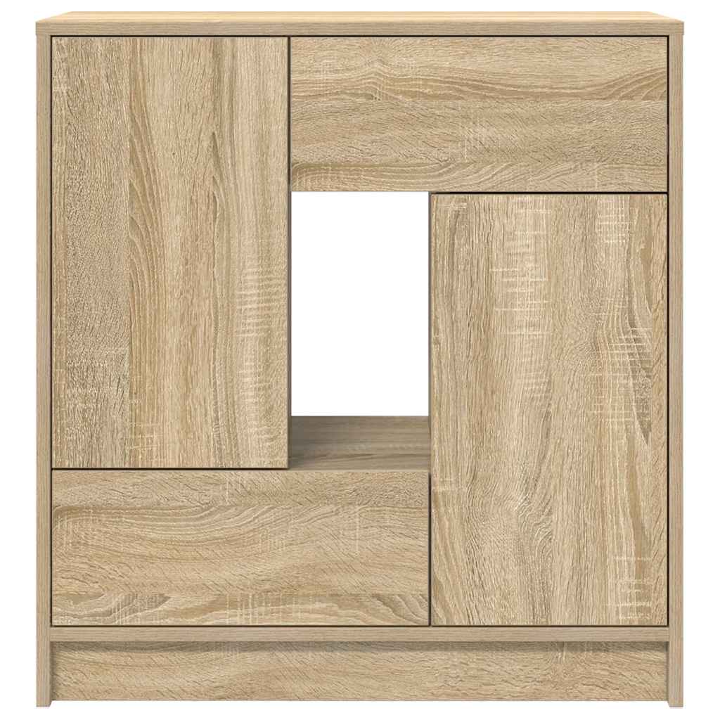 Sideboard mit Schubladen und Türen Sonoma-Eiche 70,5x34x74,5 cm
