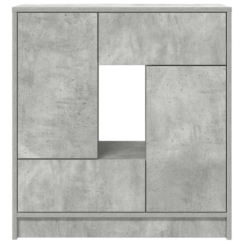 Sideboard mit Schubladen und Türen Betongrau 70,5x34x74,5 cm