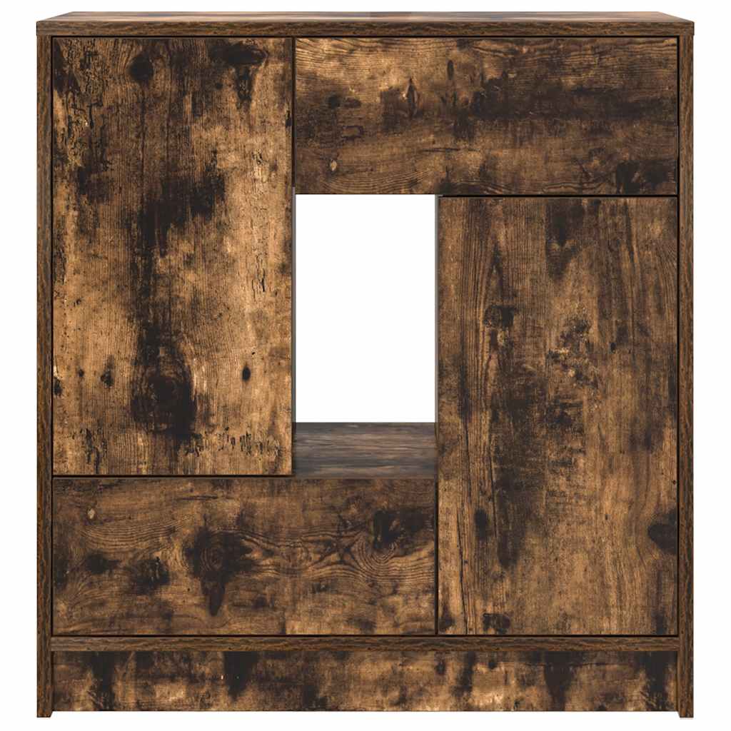 Sideboard mit Schubladen und Türen Räuchereiche 70,5x34x74,5 cm