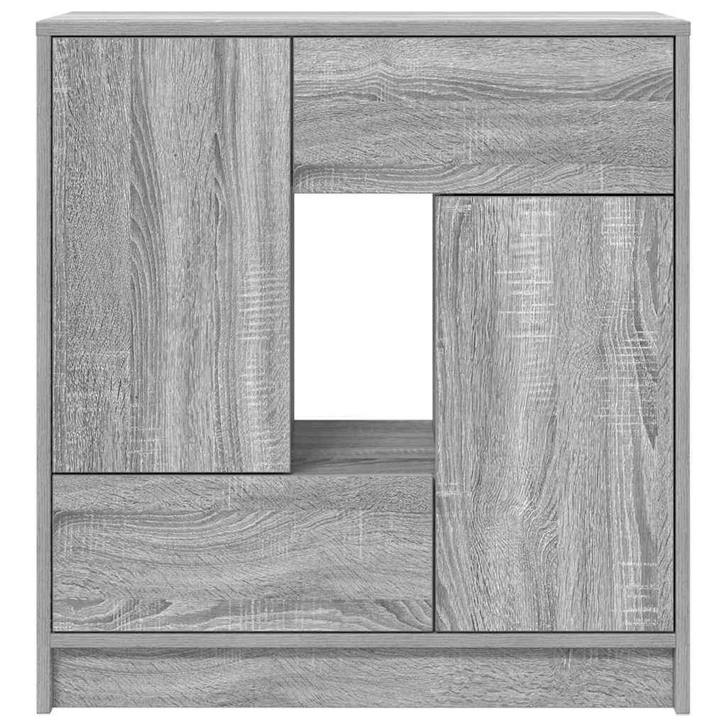 Sideboard mit Schubladen und Türen Grau Sonoma 70,5x34x74,5 cm