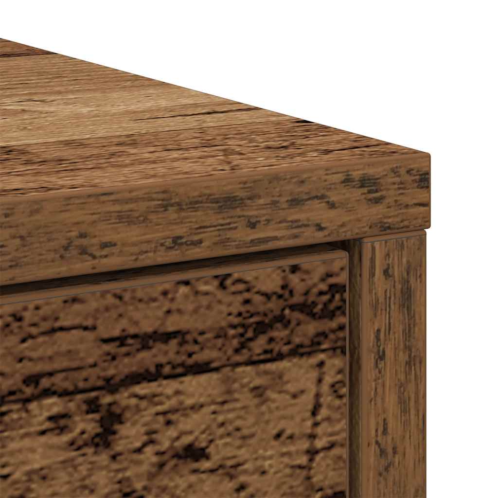Sideboard mit Schubladen und Türen Altholz-Optik 70,5x34x74,5cm