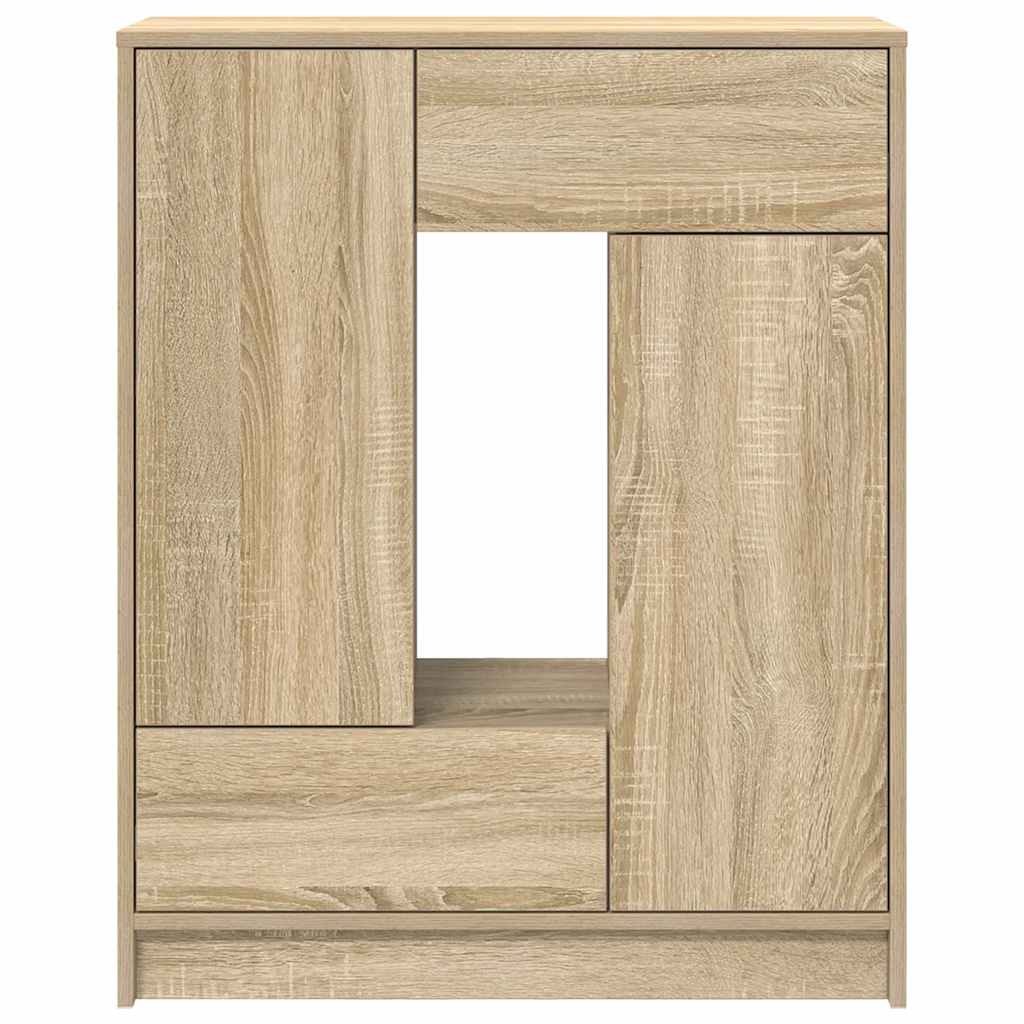 Sideboard mit Schubladen und Türen Sonoma-Eiche 73x31x90 cm