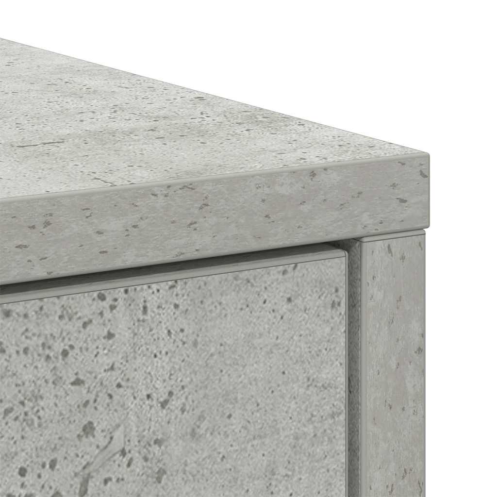 Sideboard mit Schubladen und Türen Betongrau 73x31x90 cm