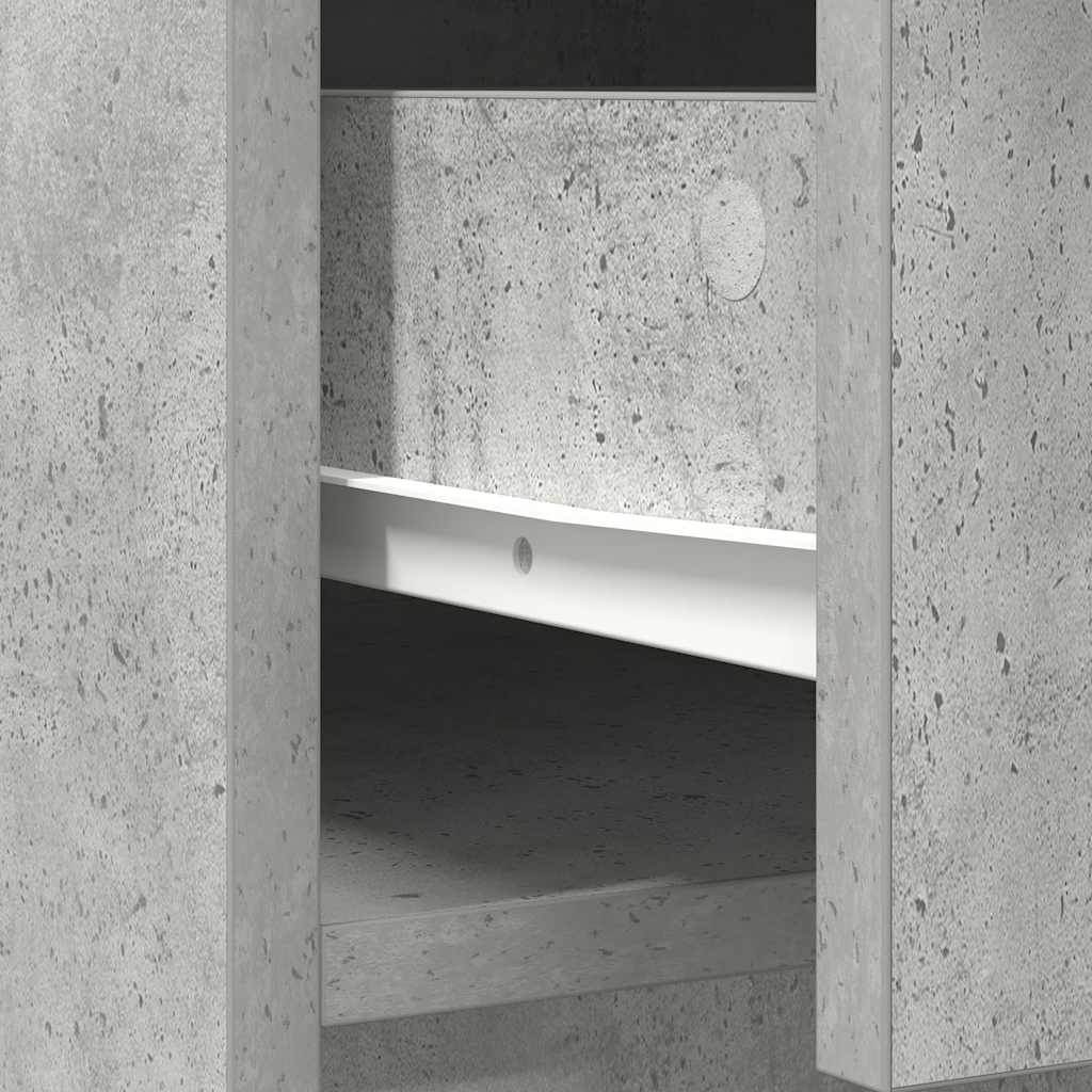 Sideboard mit Schubladen und Türen Betongrau 73x31x90 cm