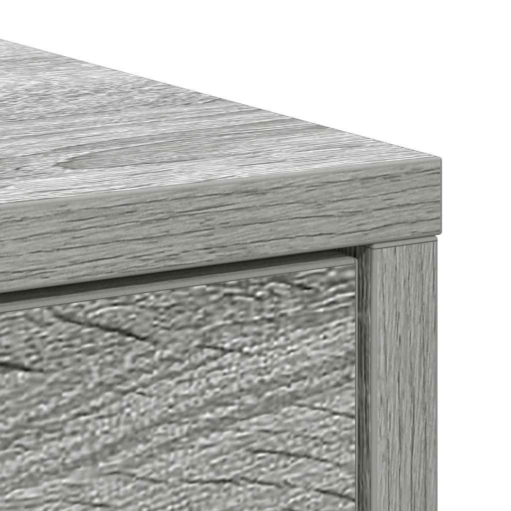 Sideboard mit Schubladen und Türen Grau Sonoma 73x31x90 cm