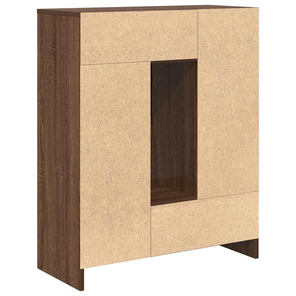 Sideboard mit Schubladen Türen Braun Eichen-Optik 73x31x90 cm