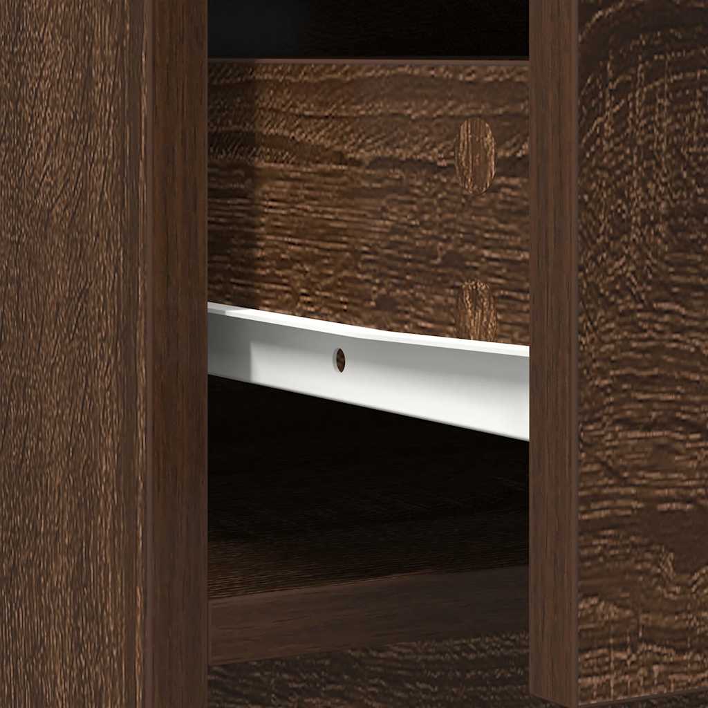 Sideboard mit Schubladen Türen Braun Eichen-Optik 73x31x90 cm