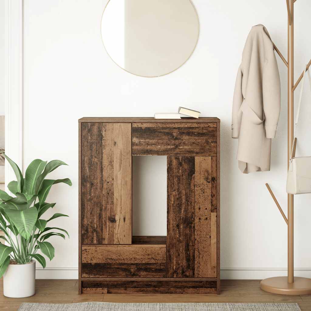 Sideboard mit Schubladen und Türen Altholz-Optik 73x31x90 cm