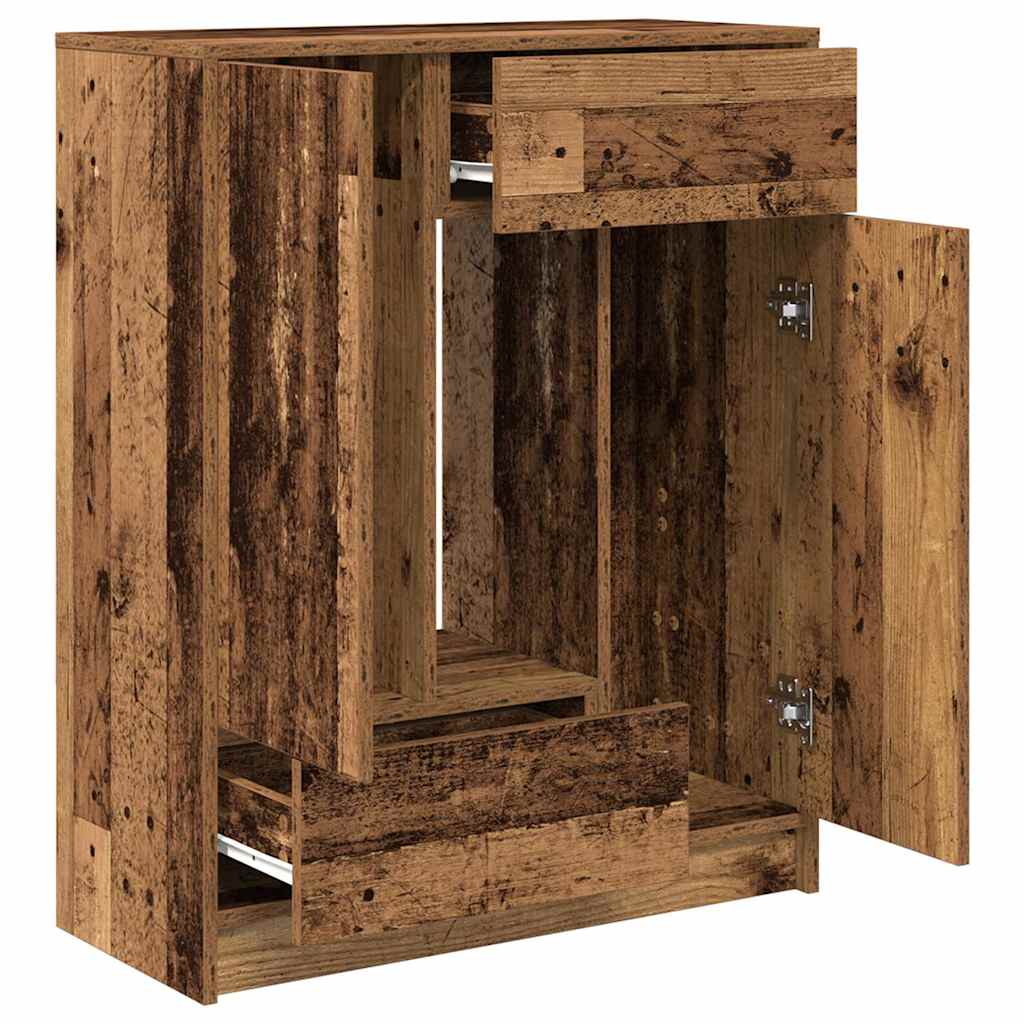 Sideboard mit Schubladen und Türen Altholz-Optik 73x31x90 cm