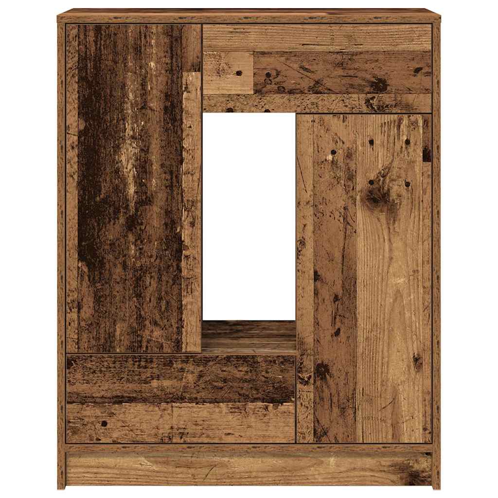 Sideboard mit Schubladen und Türen Altholz-Optik 73x31x90 cm